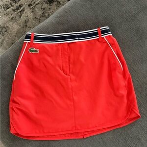 Lacoste Women's Bright Red Mini Skirt